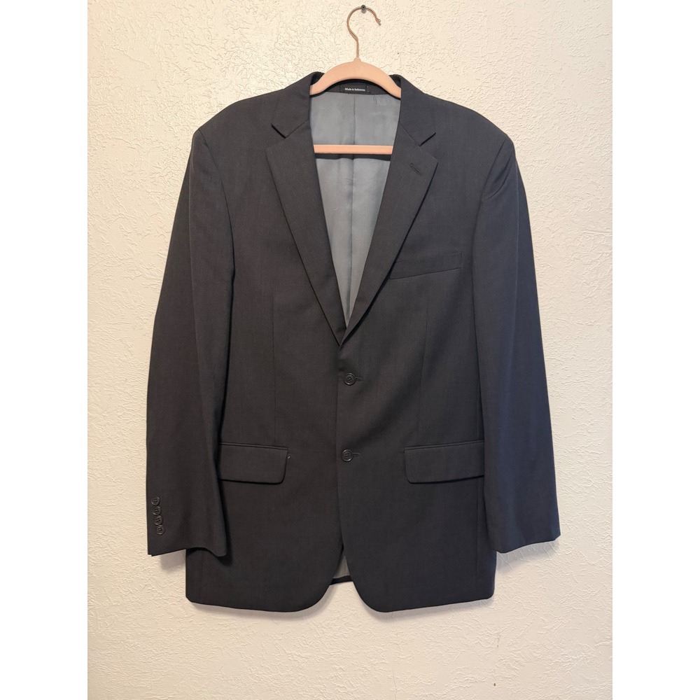 Wilke Rodriguez Mens 42L Wool Blazer Charcoal Gray Two Button Sport Coat 42 Long - Picture 9 of 10